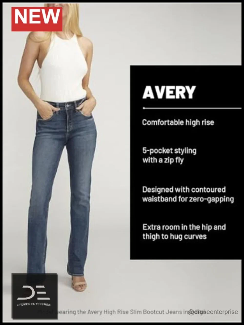 High Rise Curvy Bootcut Stretch Denim Jeans - 31